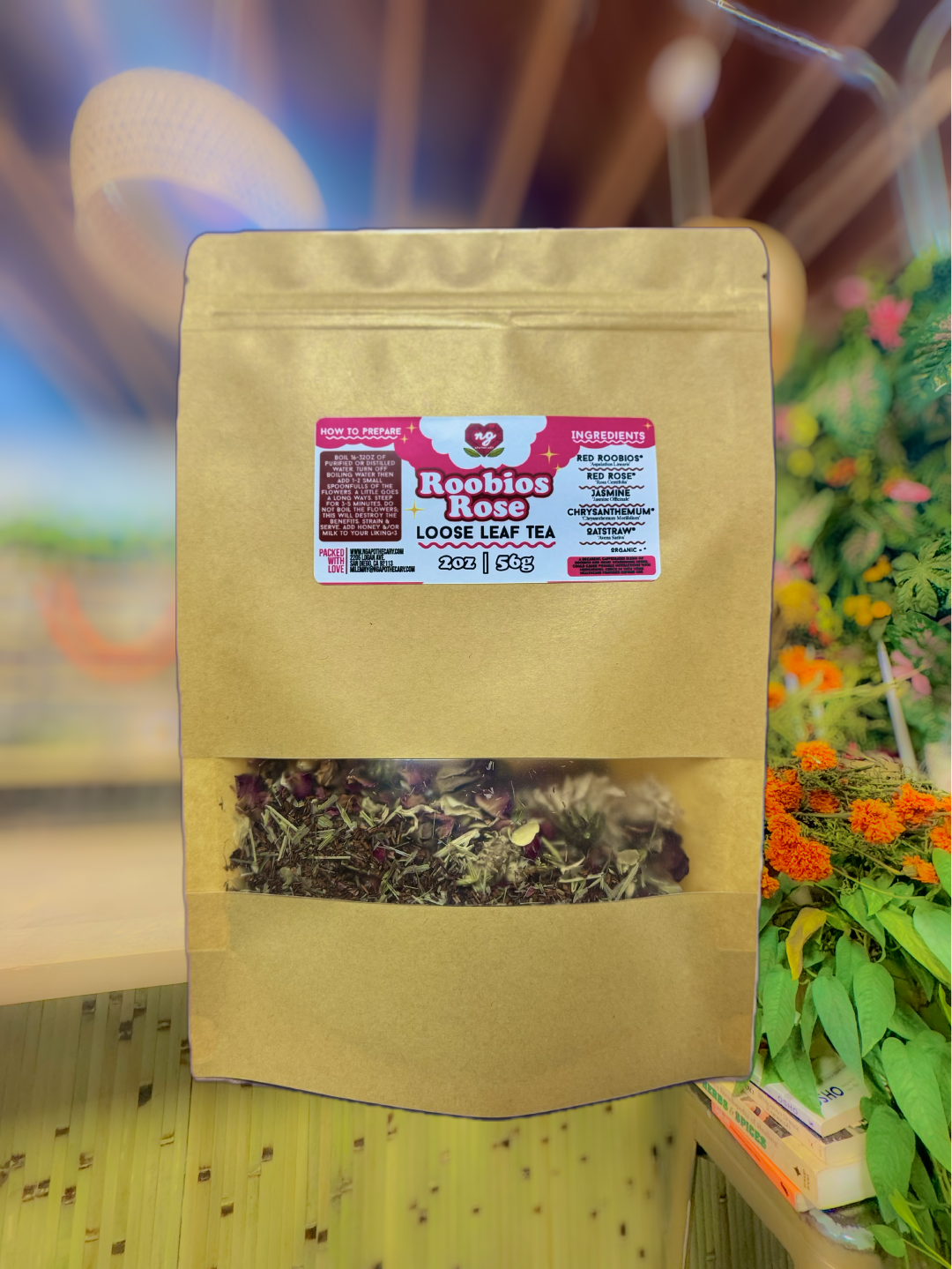 Roobios Rose | Organic 2oz Loose Leaf Tea