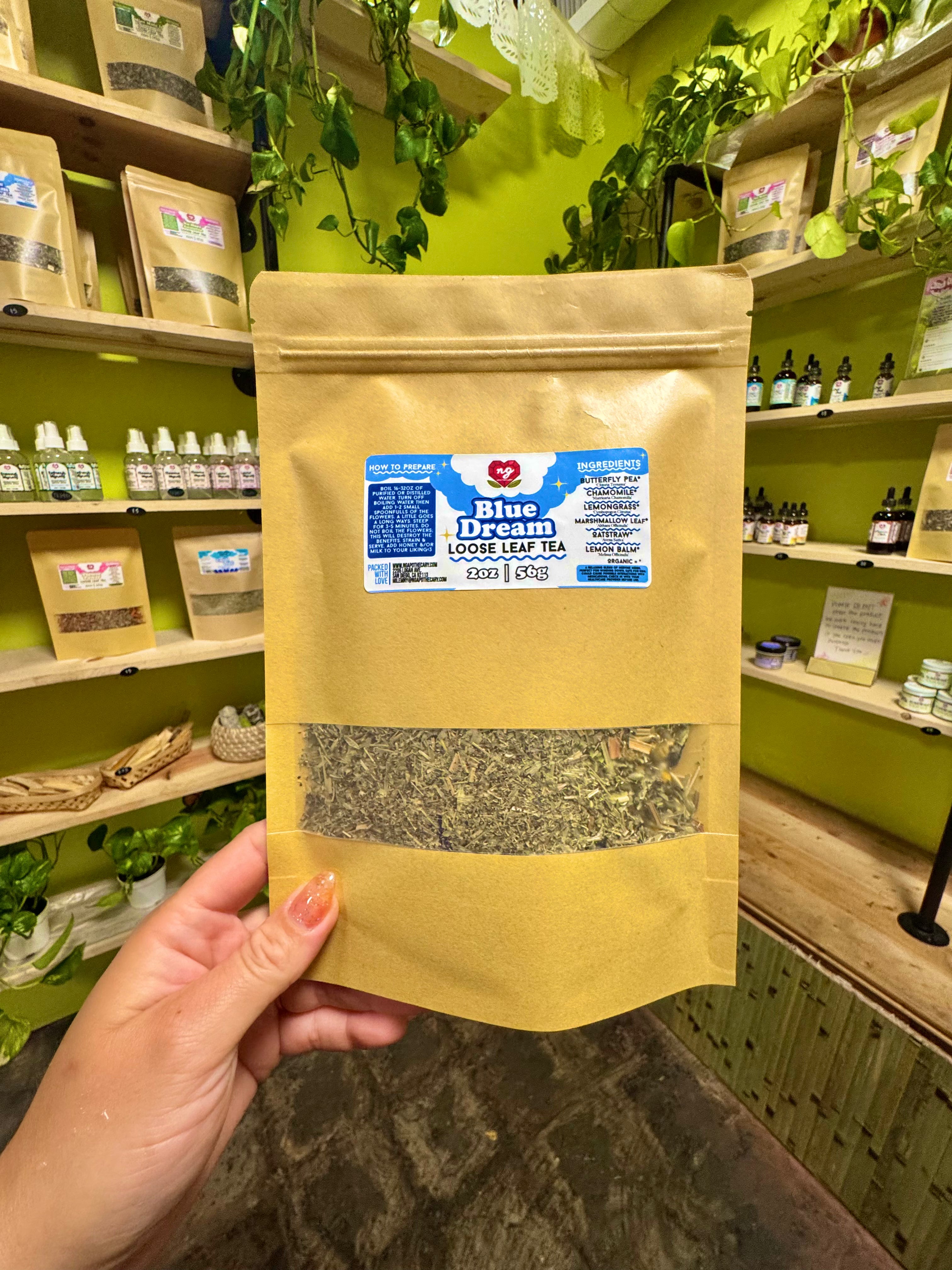 Blue Dream Herbal Tisane | Organic 2oz Loose Leaf Tea