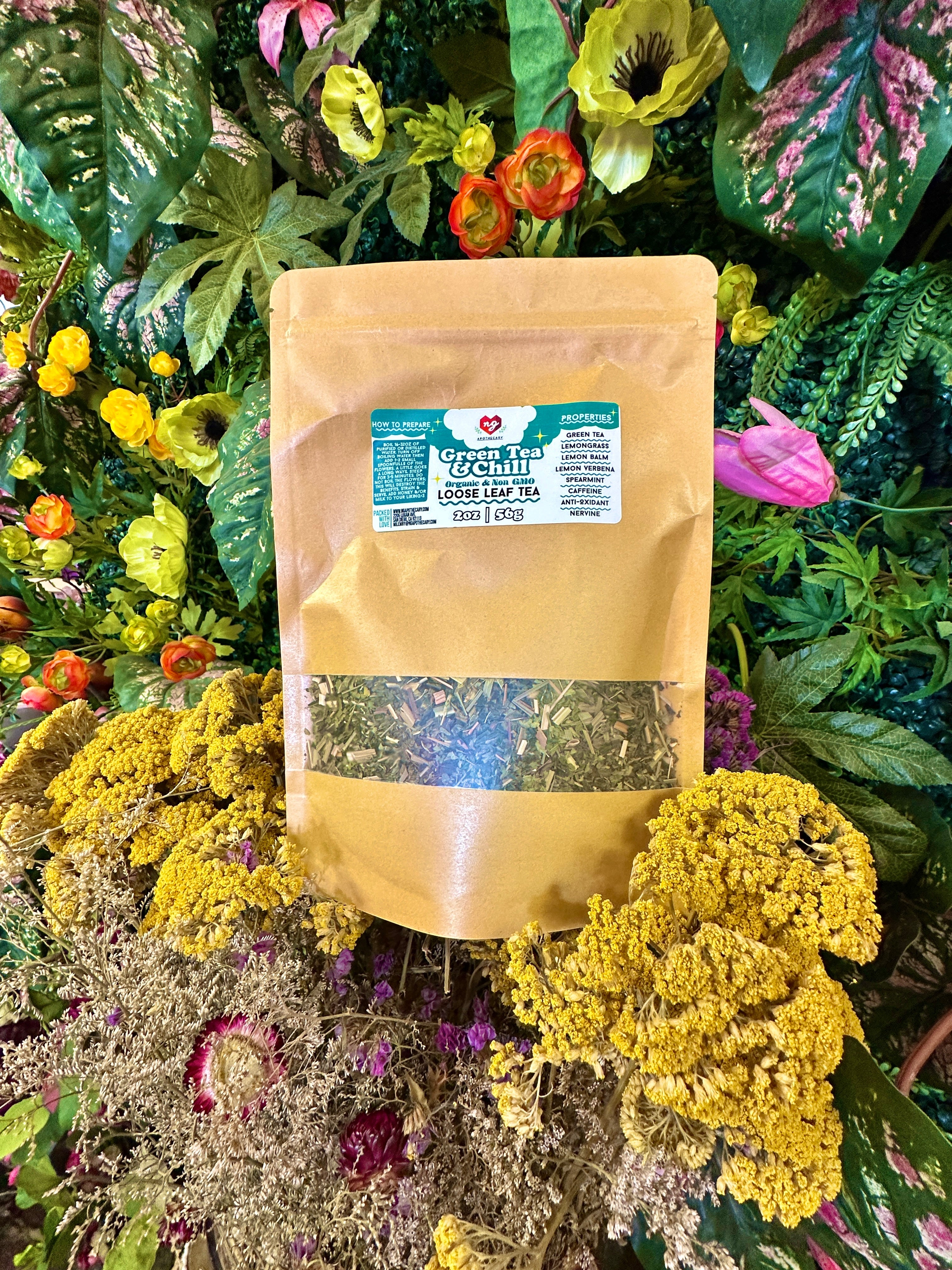 Green Tea & Chill | Organic 2oz Loose Leaf Tea